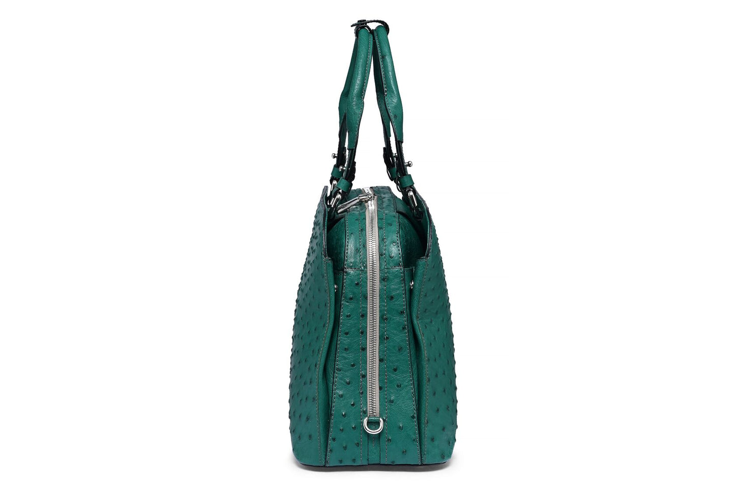 Green Lexington Ostrich Leather Business Bag