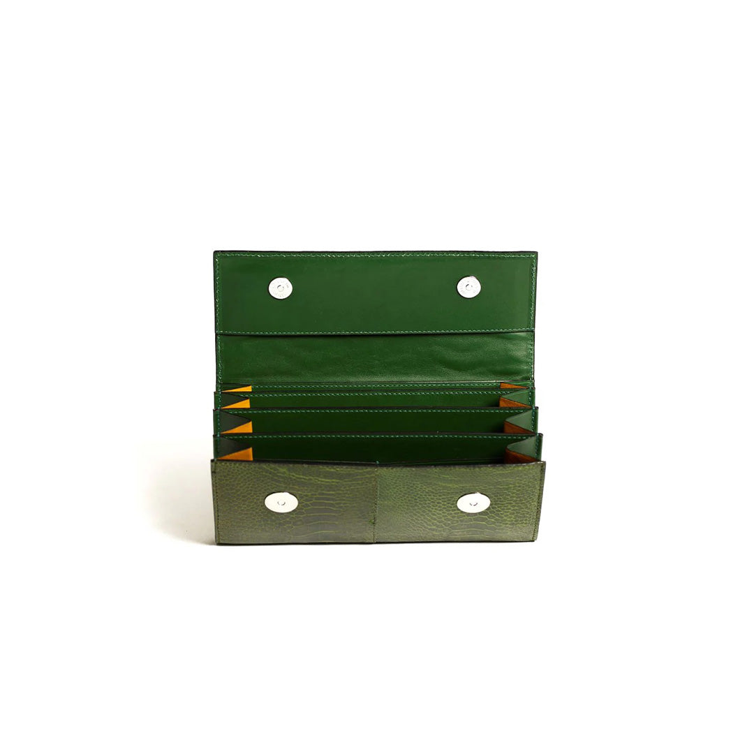 Green Mississippi Ostrich Leather Purse