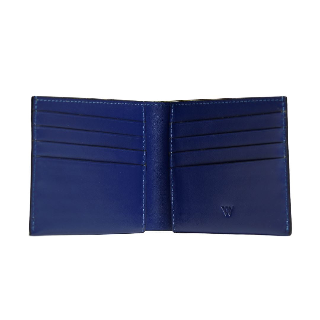 Dark Blue Chicago Ostrich Leather Wallet
