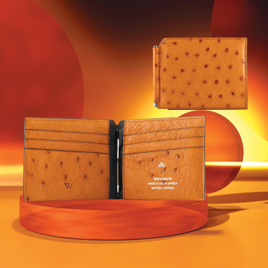 Black Texas Ostrich Leather Wallet