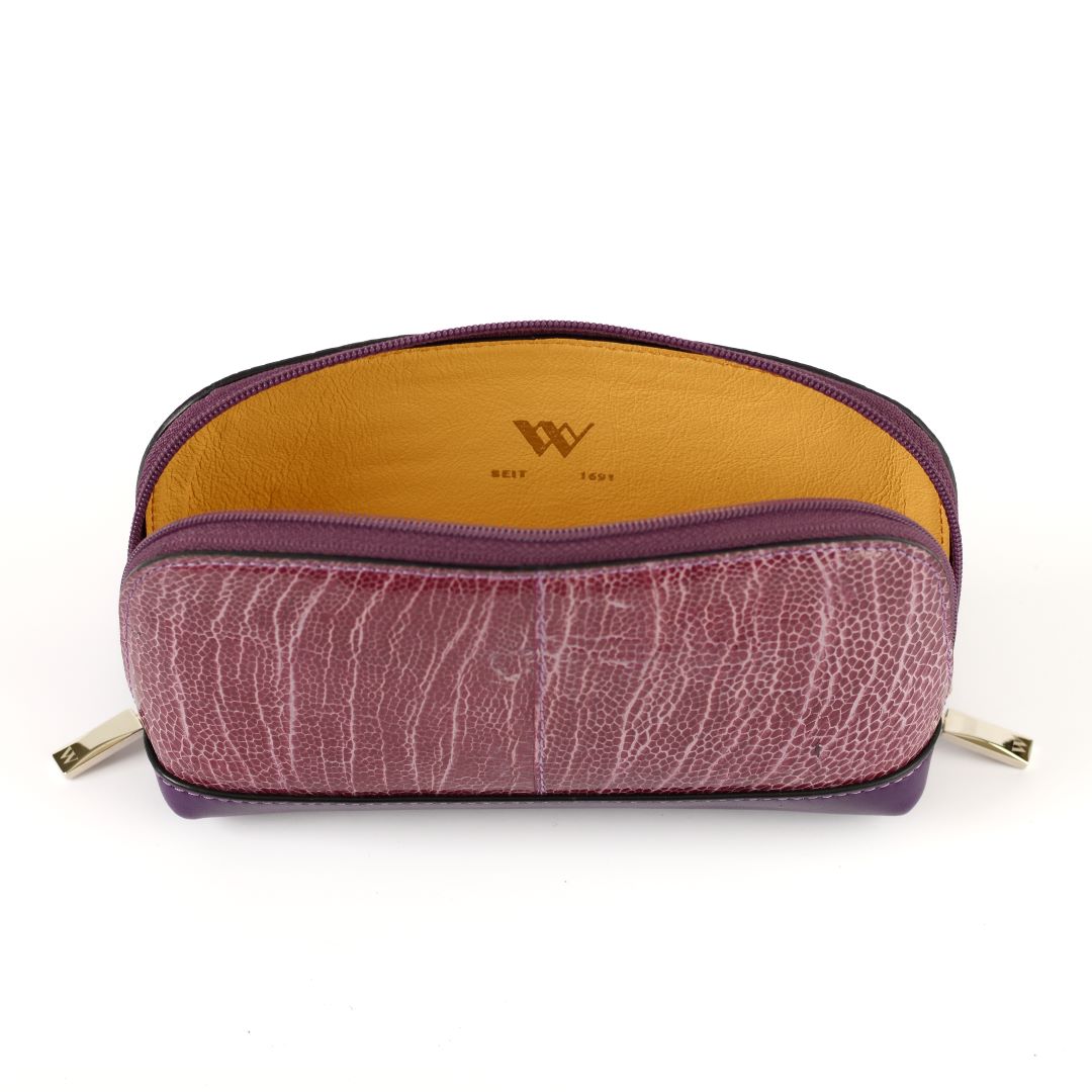 California Ostrich Leather Cosmetic pouch