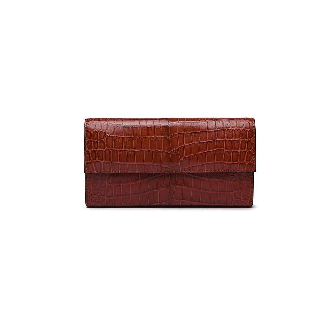 Light Brown Mississippi Crocodile Leather Purse