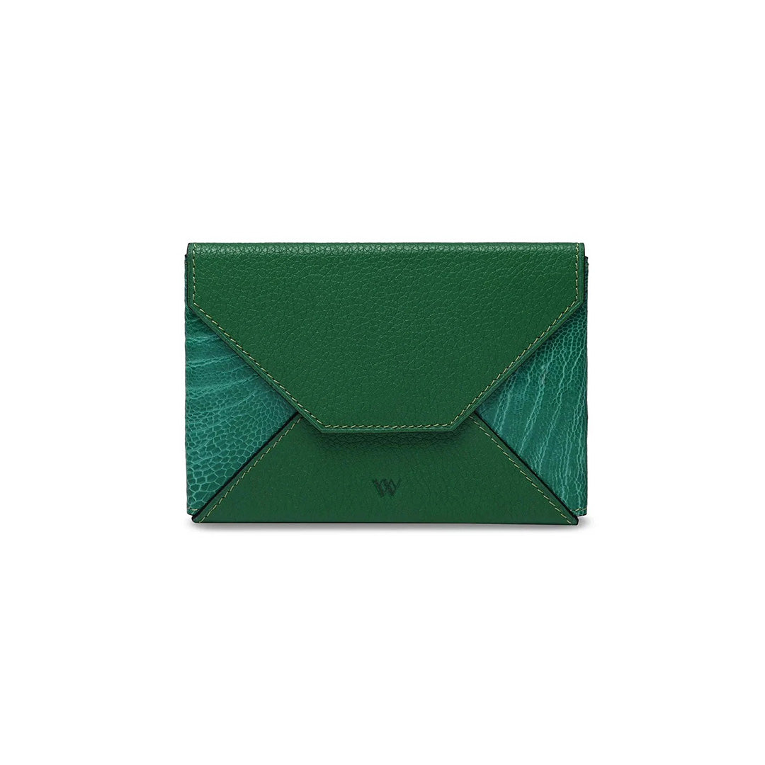 Green Ohio Ostrich Leather Passport Holder