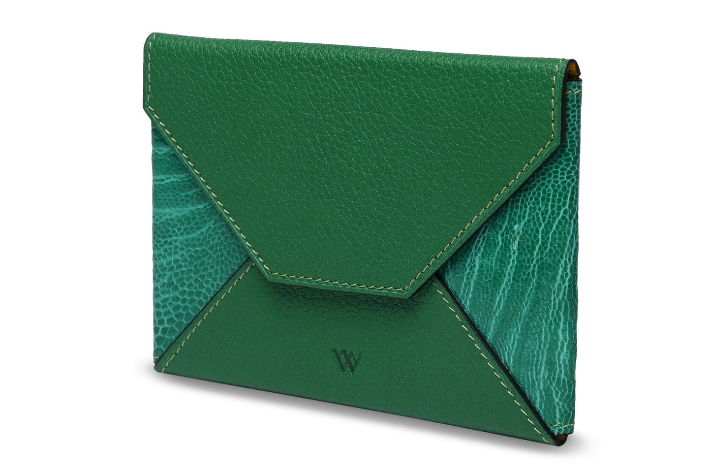 Green Ohio Ostrich Leather Passport Holder