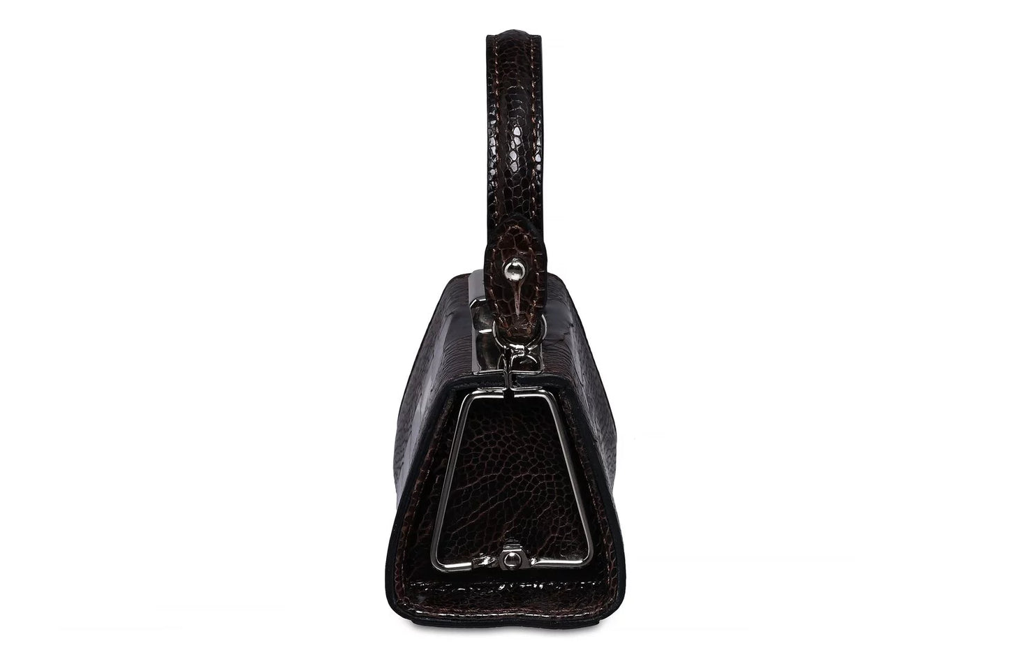 Black Nevada Ostrich Leather Micro Bag
