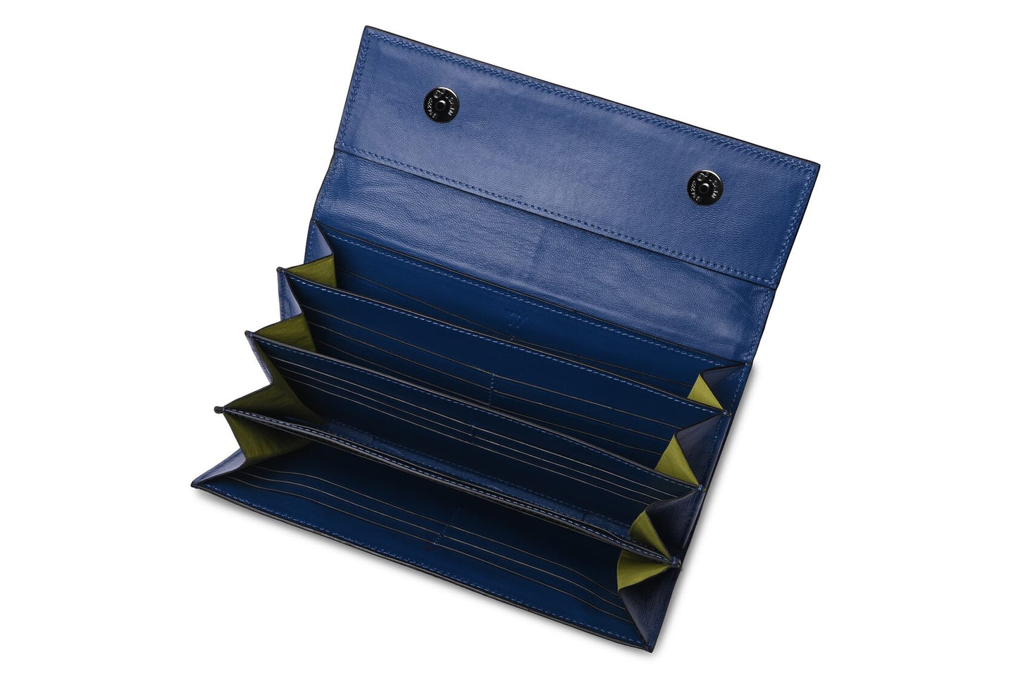 Blue Mississippi Ostrich Leather Purse
