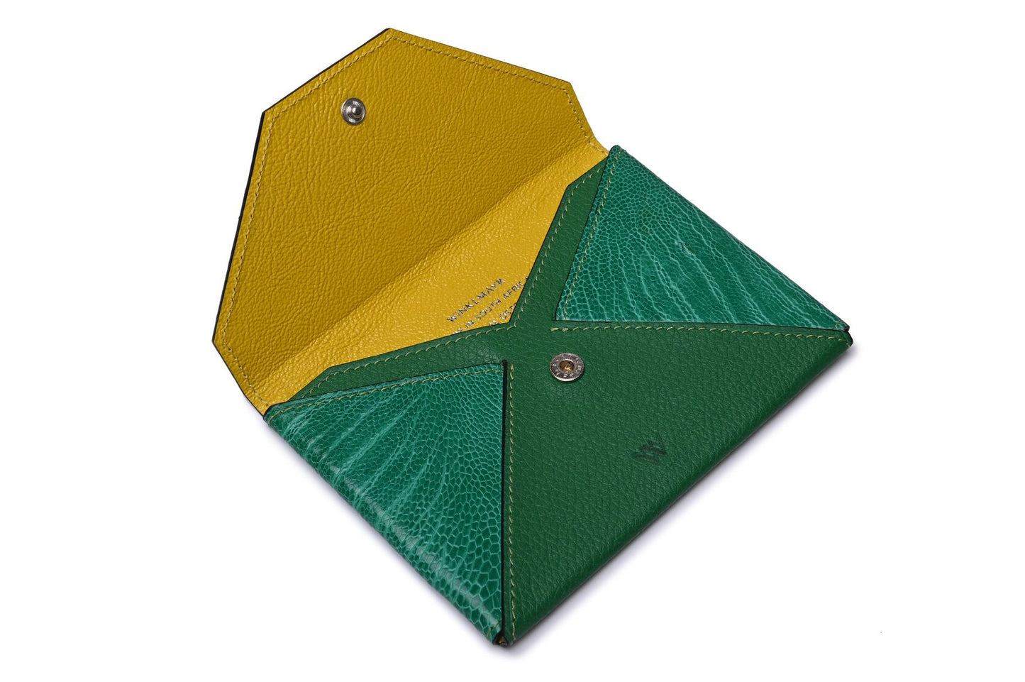 Green Ohio Ostrich Leather Passport Holder