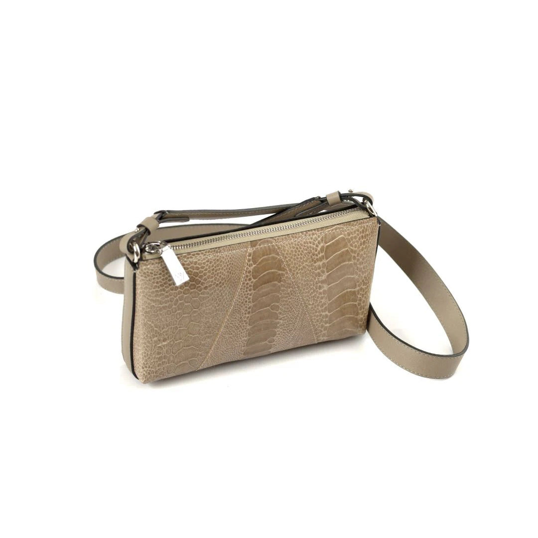 Nude Los Angeles Ostrich Leather Purse