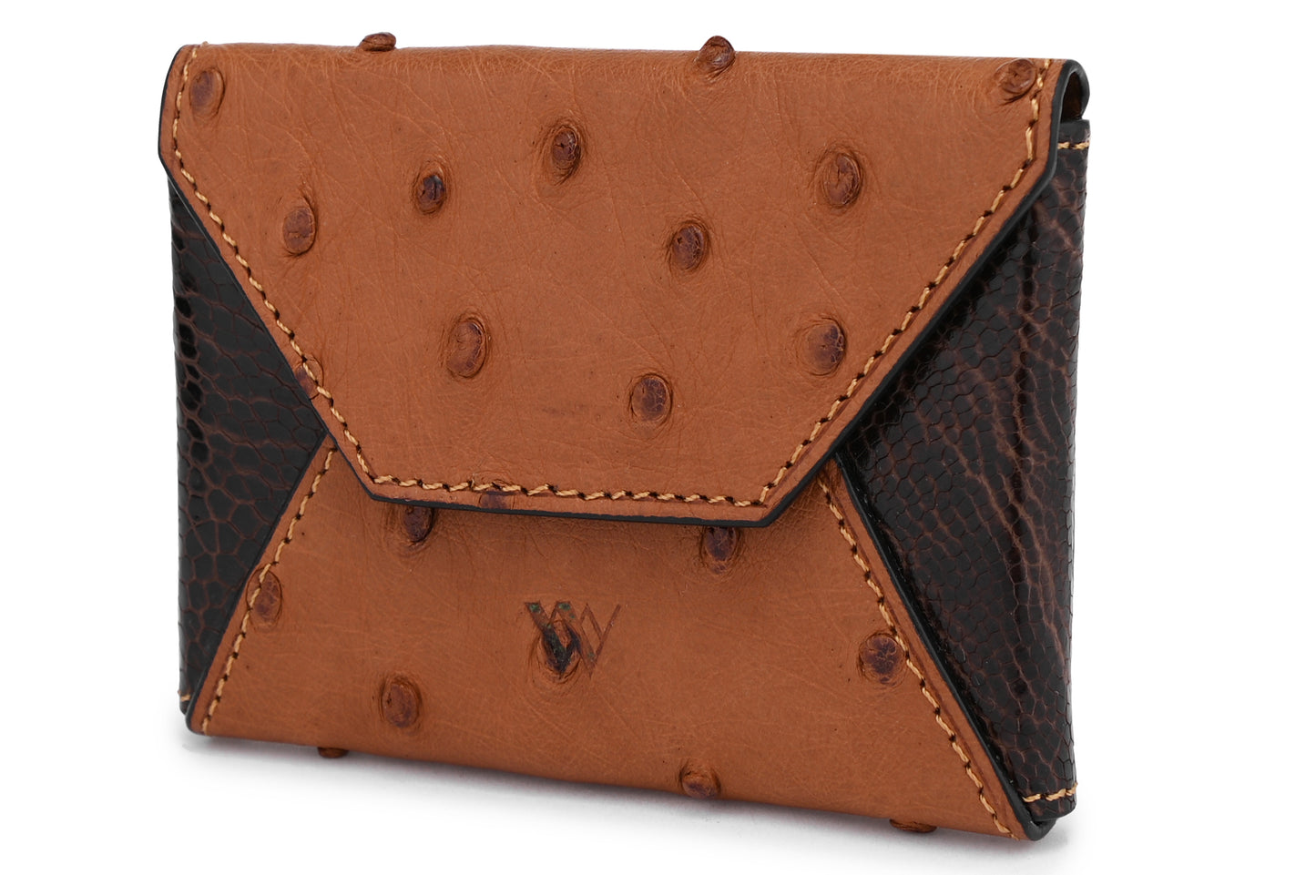 Green Michigan Ostrich Leather Coin Purse