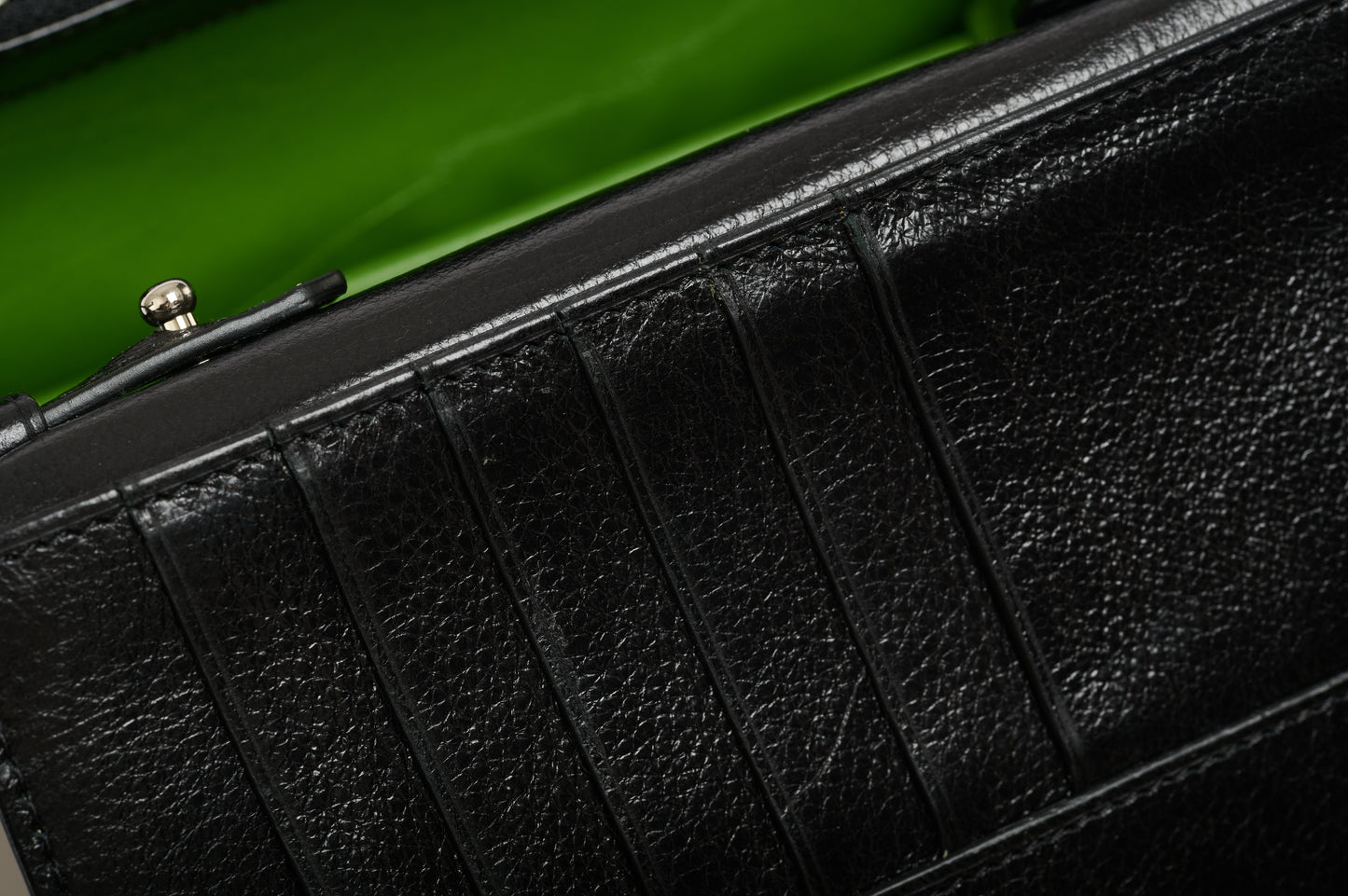 Black Georgia Crocodile Leather Clutch Bag