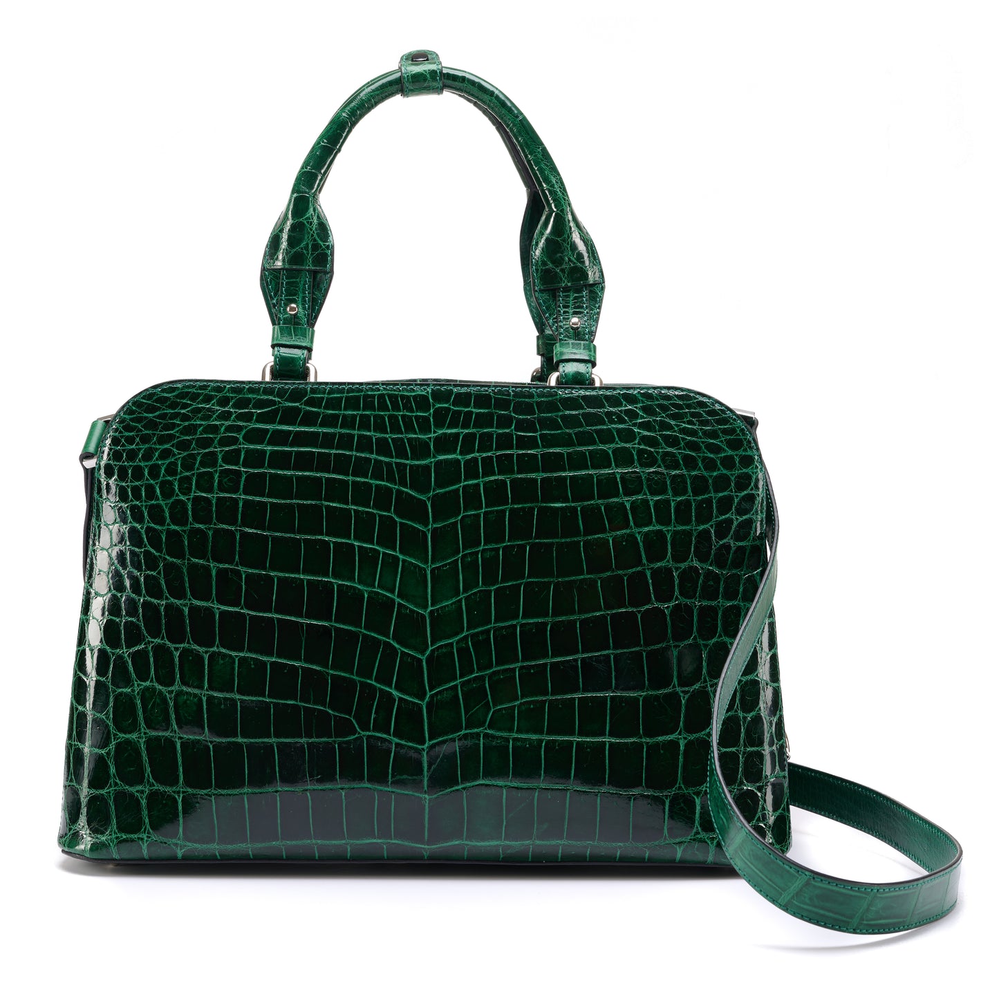 Green Lexington Crocodile Leather Business Bag