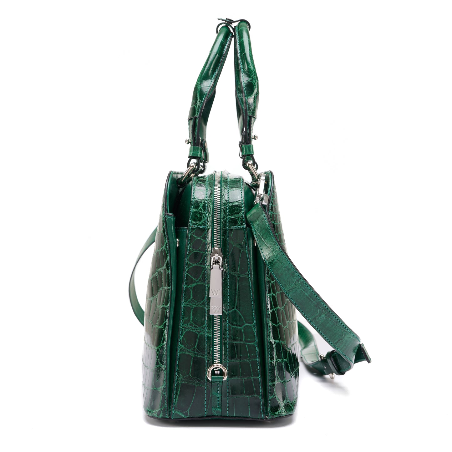 Green Lexington Crocodile Leather Business Bag