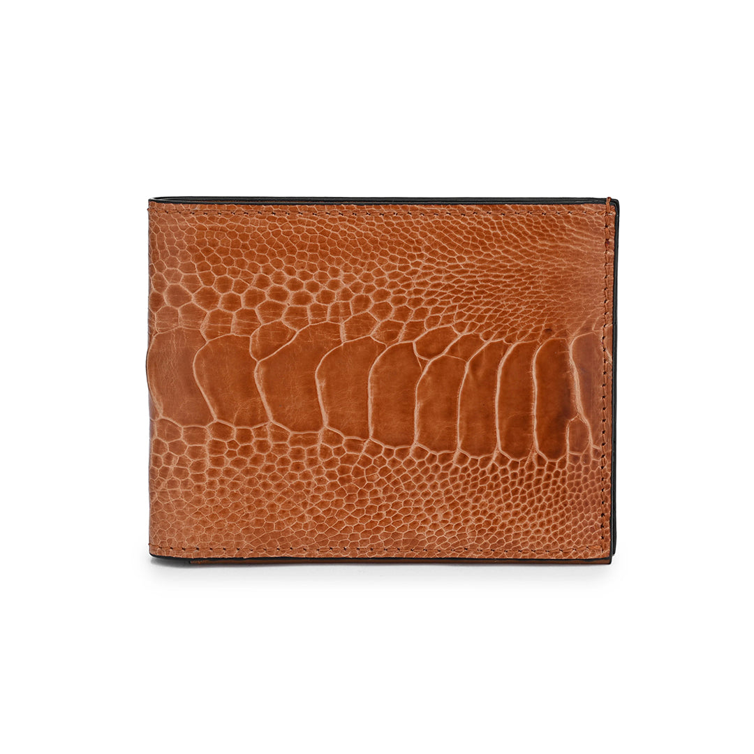 Brown Alaska Ostrich Leather Wallet