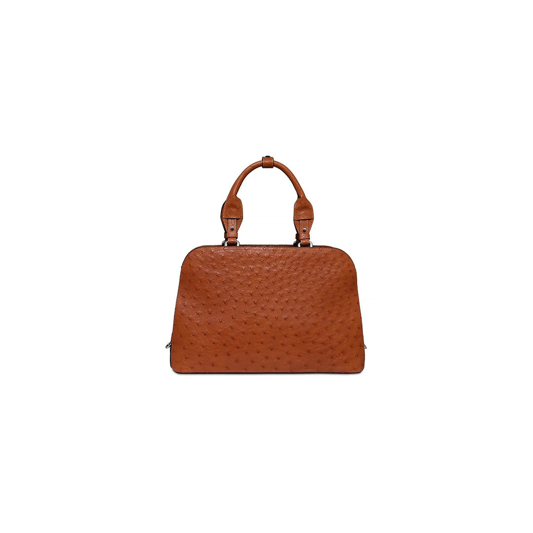 Light Brown Lexington Ostrich Leather Business Bag