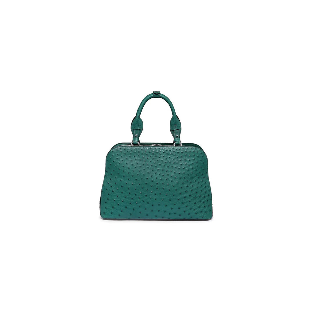 Green Lexington Ostrich Leather Business Bag