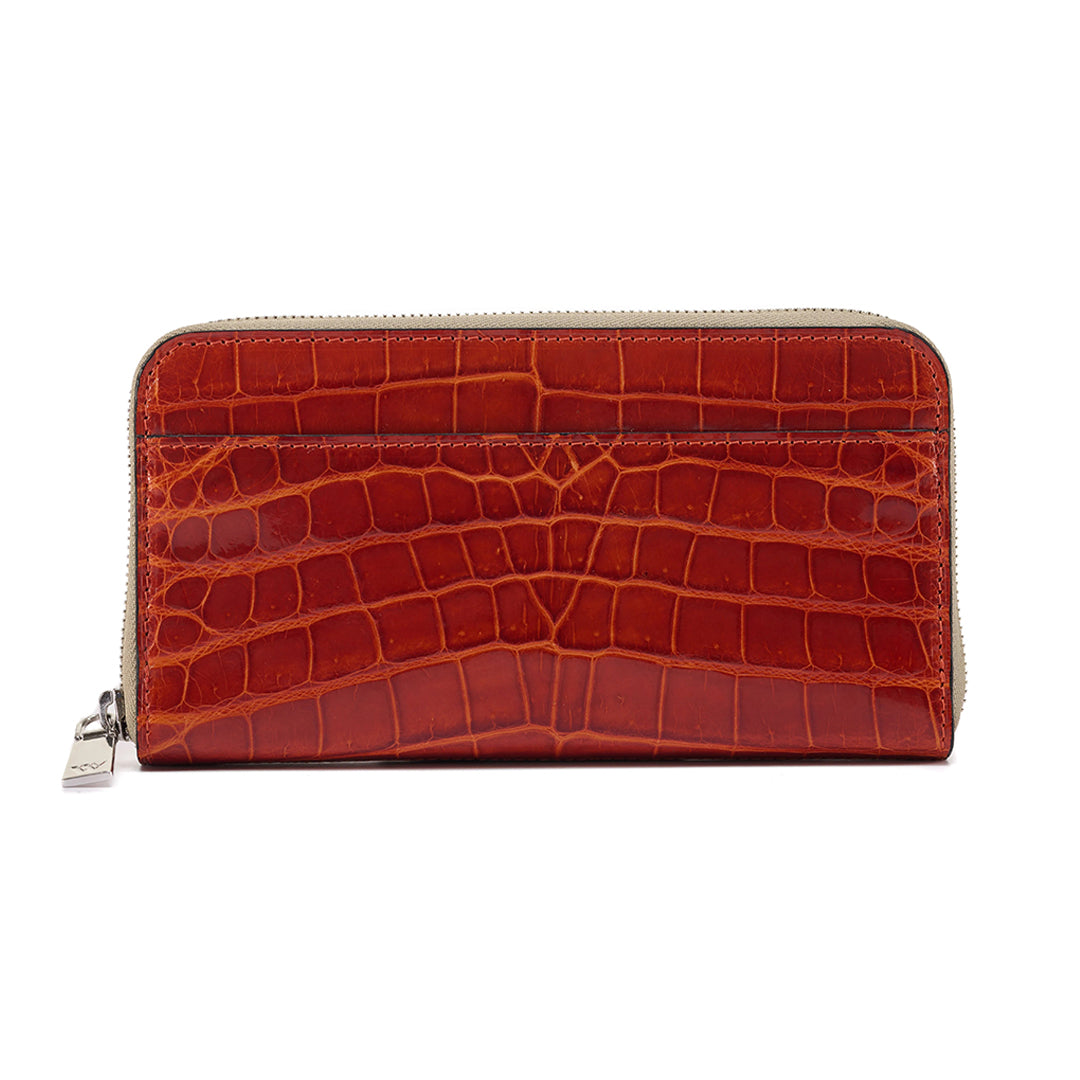 Light Brown Virginia Crocodile Leather Purse