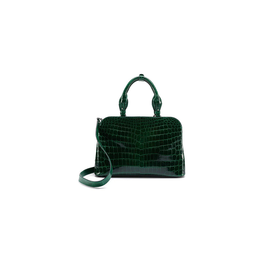 Green Lexington Crocodile Leather Business Bag