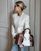 Lexington — Cognac Nile Crocodile Leather Business Bag