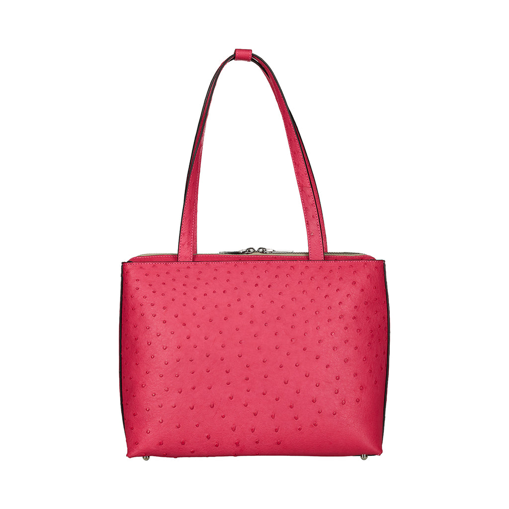 Lilibet — Pink African Ostrich Leather Tote Bag