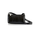 Los Angeles — Black African Ostrich Leg Leather Crossbody Purse with Adjustable Strap