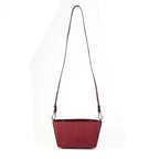 Lottie - Red African Ostrich Leather Crossbody Bag