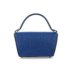 Lottie - Blue African Ostrich Quill Leather Crossbody Bag