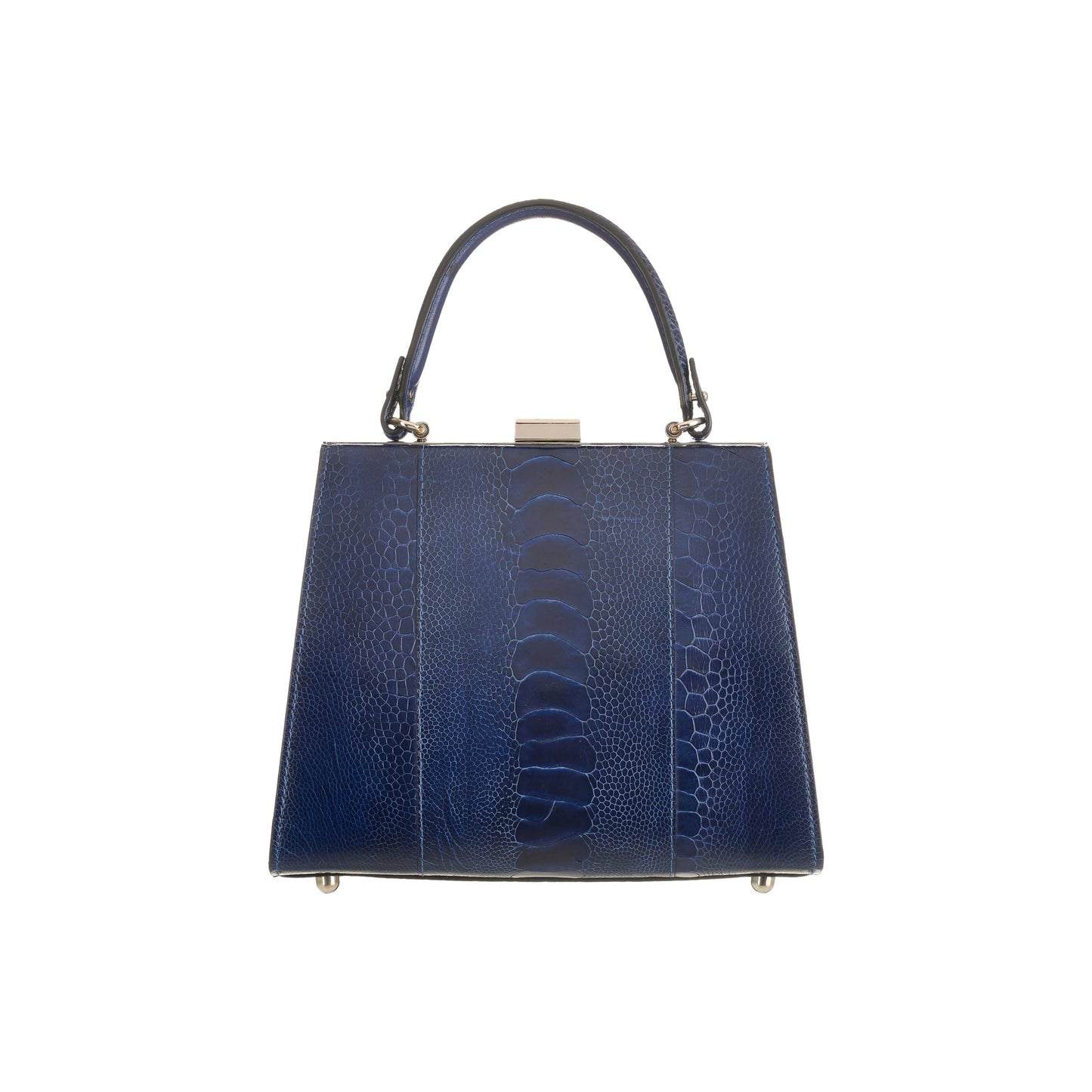 Sophie Blue Ostrich Leather Evening Bag