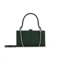 Libby — Green African Ostrich Leather Evening Bag