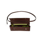 Anna - Dark Brown African Ostrich Quill handbag