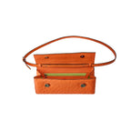 Anna - Orange African Ostrich Quill handbag