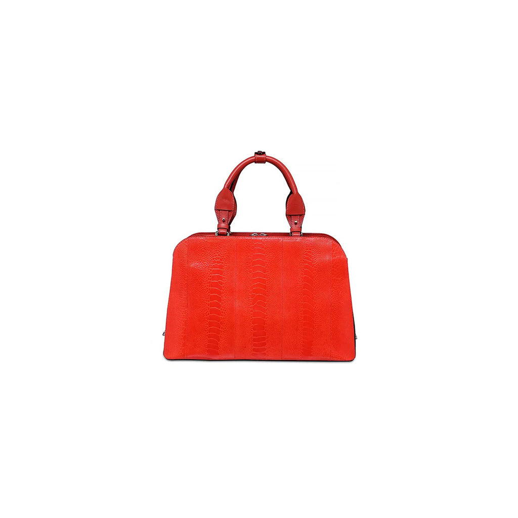 Lexington — Red Chili African Ostrich Leather Business Bag