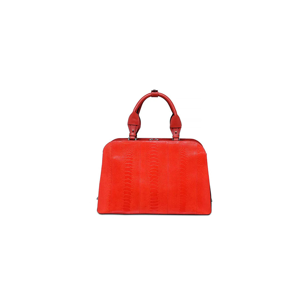 Lexington — Red Chili African Ostrich Leather Business Bag
