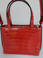 Lily — Red Crocodile Leather Shoulder Bag