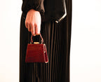 Vegas — White African Ostrich Leg Leather Micro Bag
