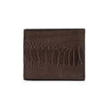 Montana — Dark Brown African Ostrich Leg Leather Trifold Wallet with RFID