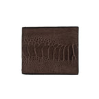Montana — Dark Brown African Ostrich Leg Leather Trifold Wallet with RFID