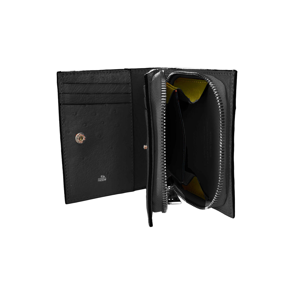 Atlanta — Black African Ostrich Quill Leather Purse