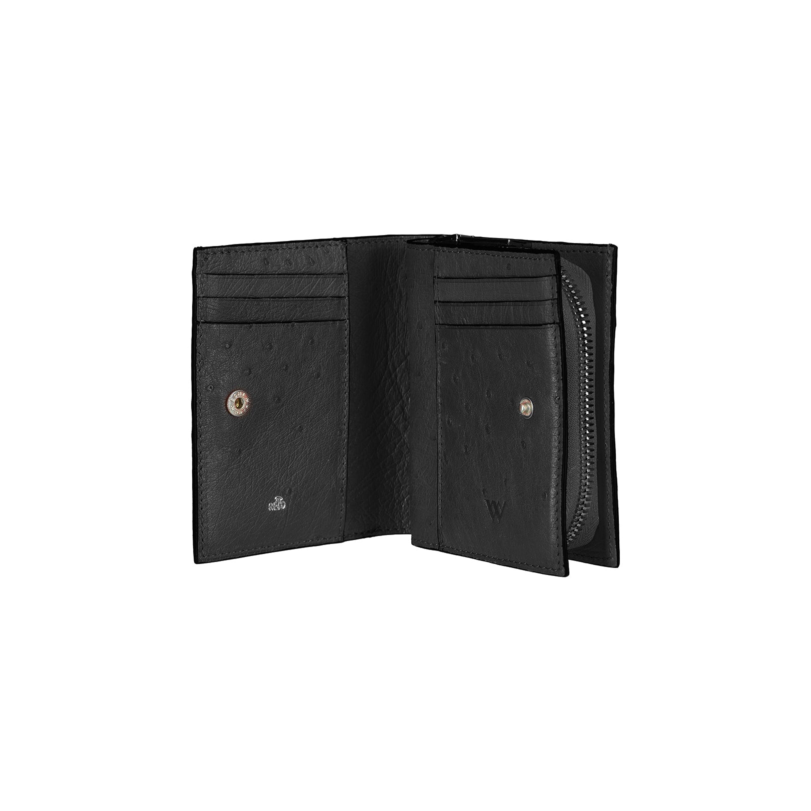 Atlanta — Black African Ostrich Quill Leather Purse