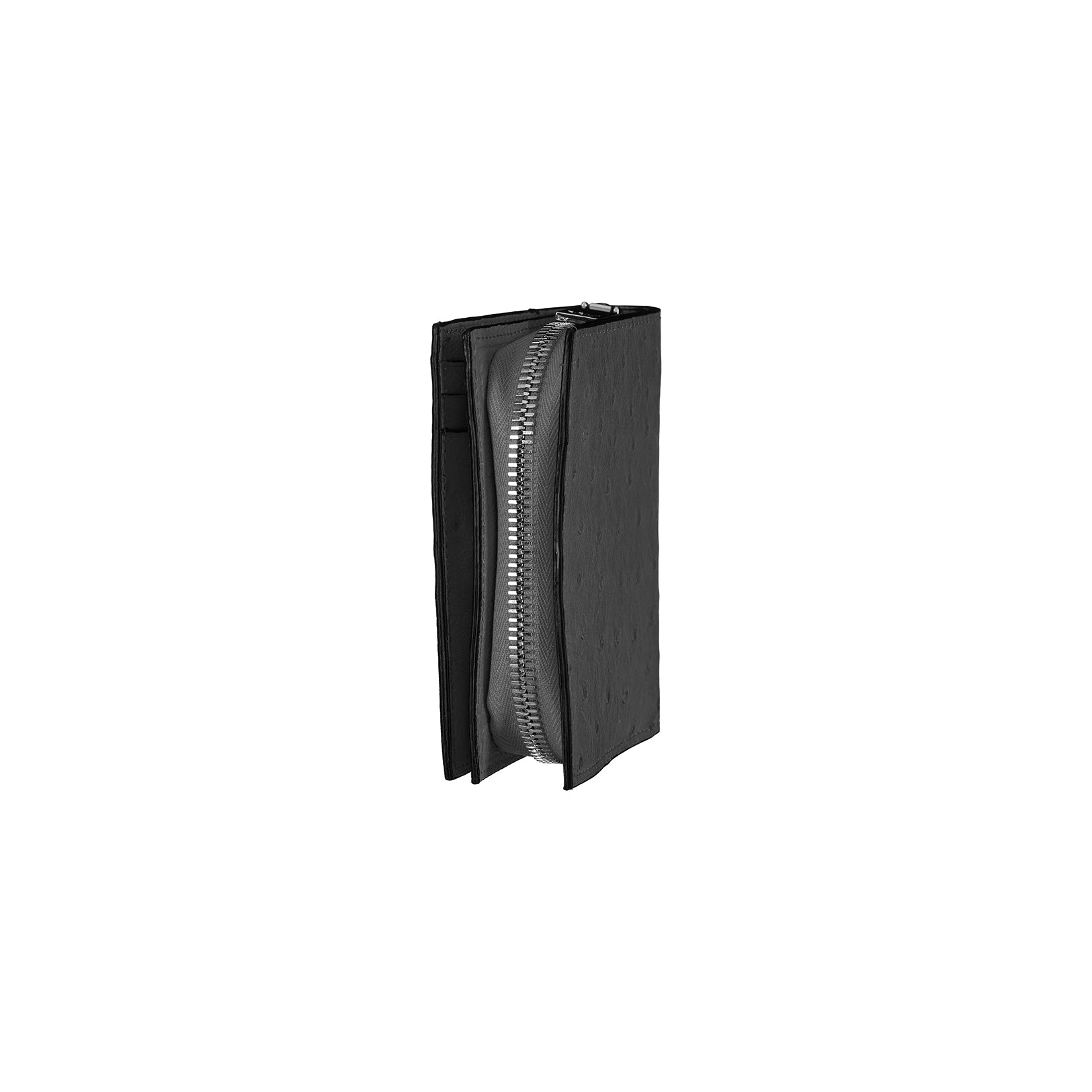Atlanta — Black African Ostrich Quill Leather Purse
