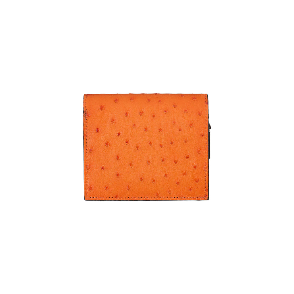 Atlanta — Orange African Ostrich Quill Leather Purse