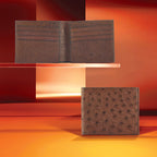 Chicago - Dark Blue Ostrich Leather Wallet