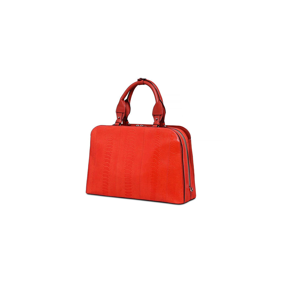 Lexington — Red Chili African Ostrich Leather Business Bag