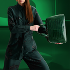 Lexington — Brown African Ostrich Leather Business Bag