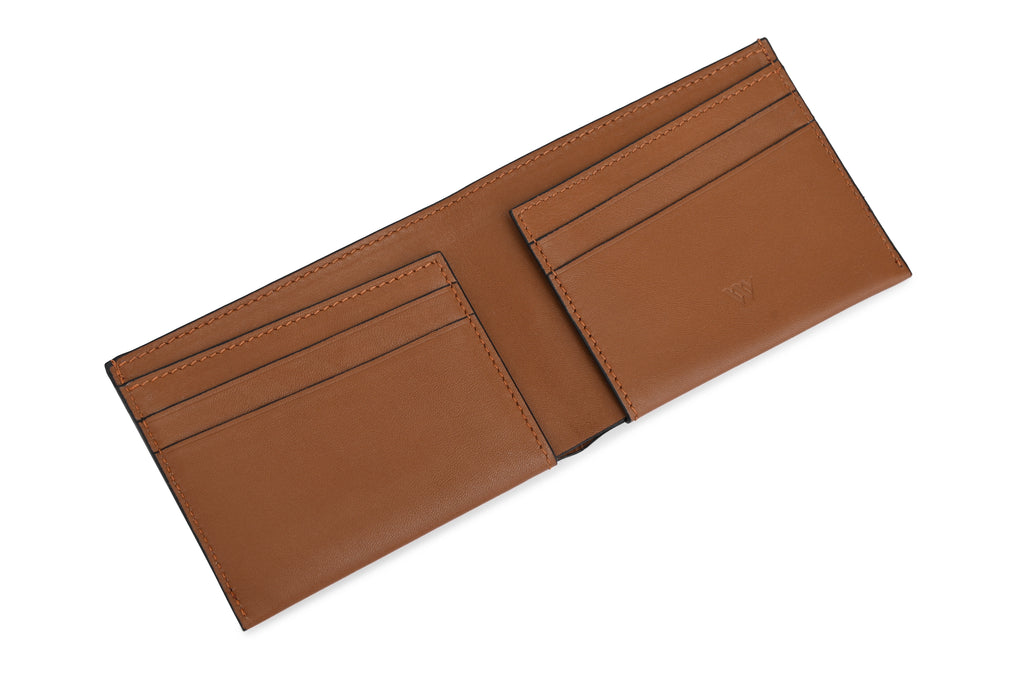 Alaska — Brown African Ostrich Leather Bi-Fold Wallet