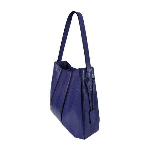 Blue handbag on a white background