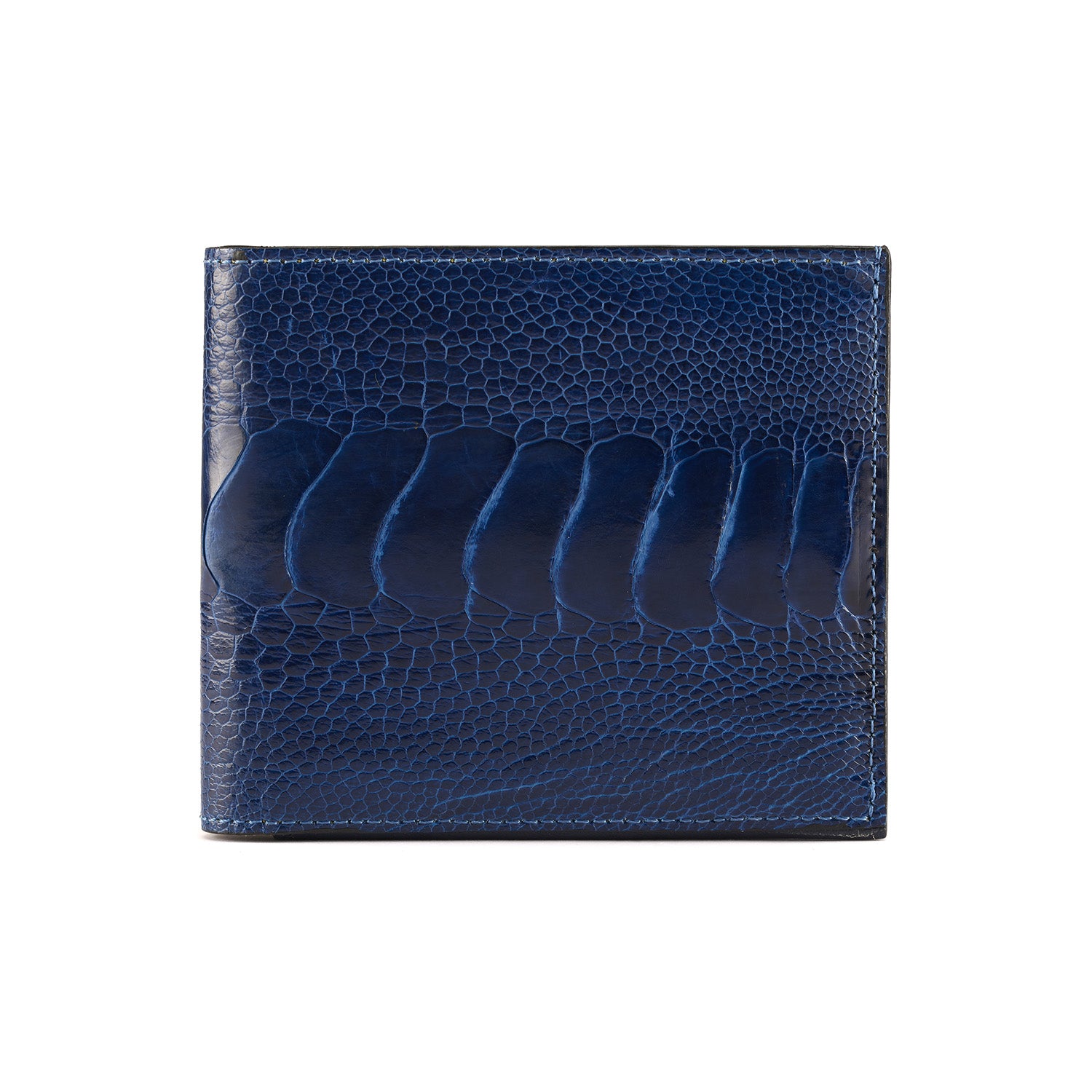 Blue textured wallet on a white background