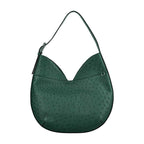 Brown textured handbag on a white background