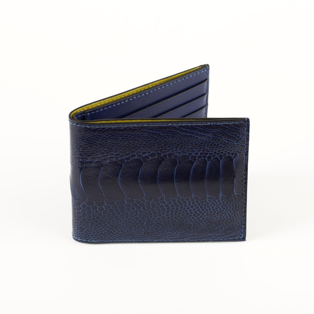 Chicago - Blue Ostrich Leather Wallet