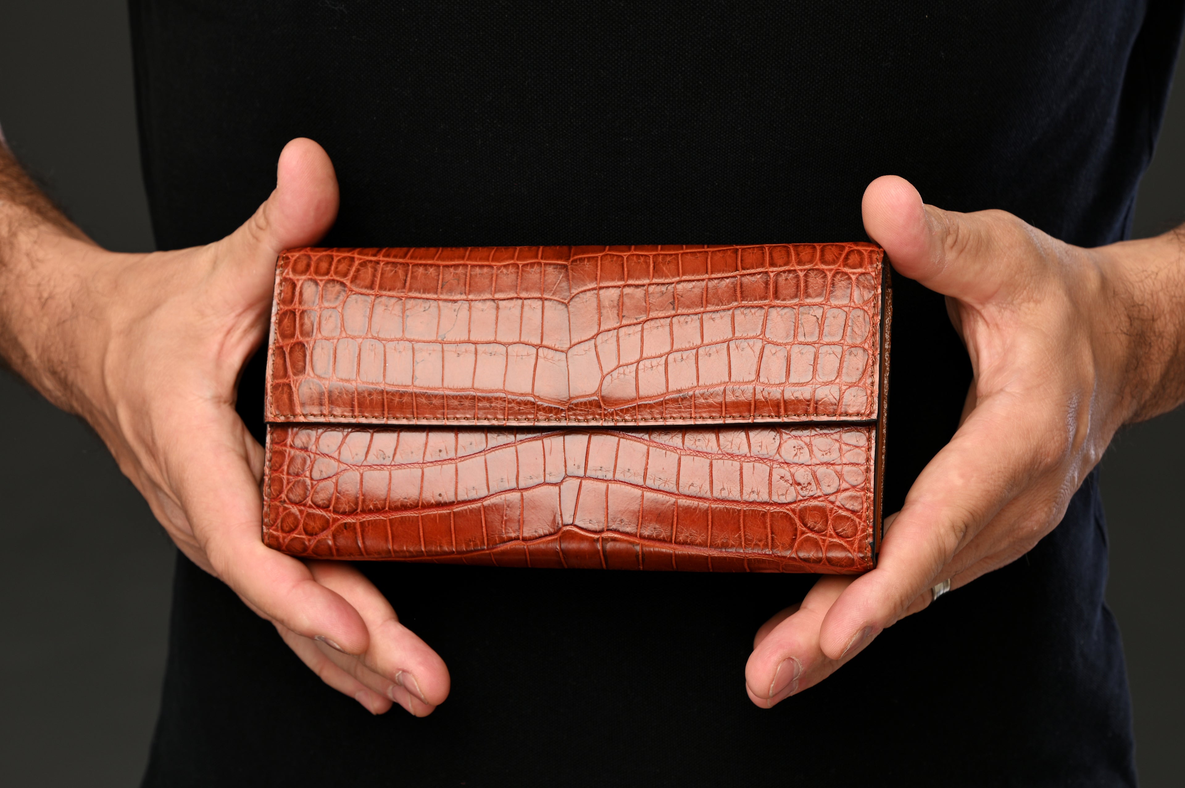 Mississippi - Light Brown Crocodile Leather Purse