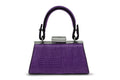Nevada — Purple African Ostrich Leather Micro Bag (Lipstick Bag)